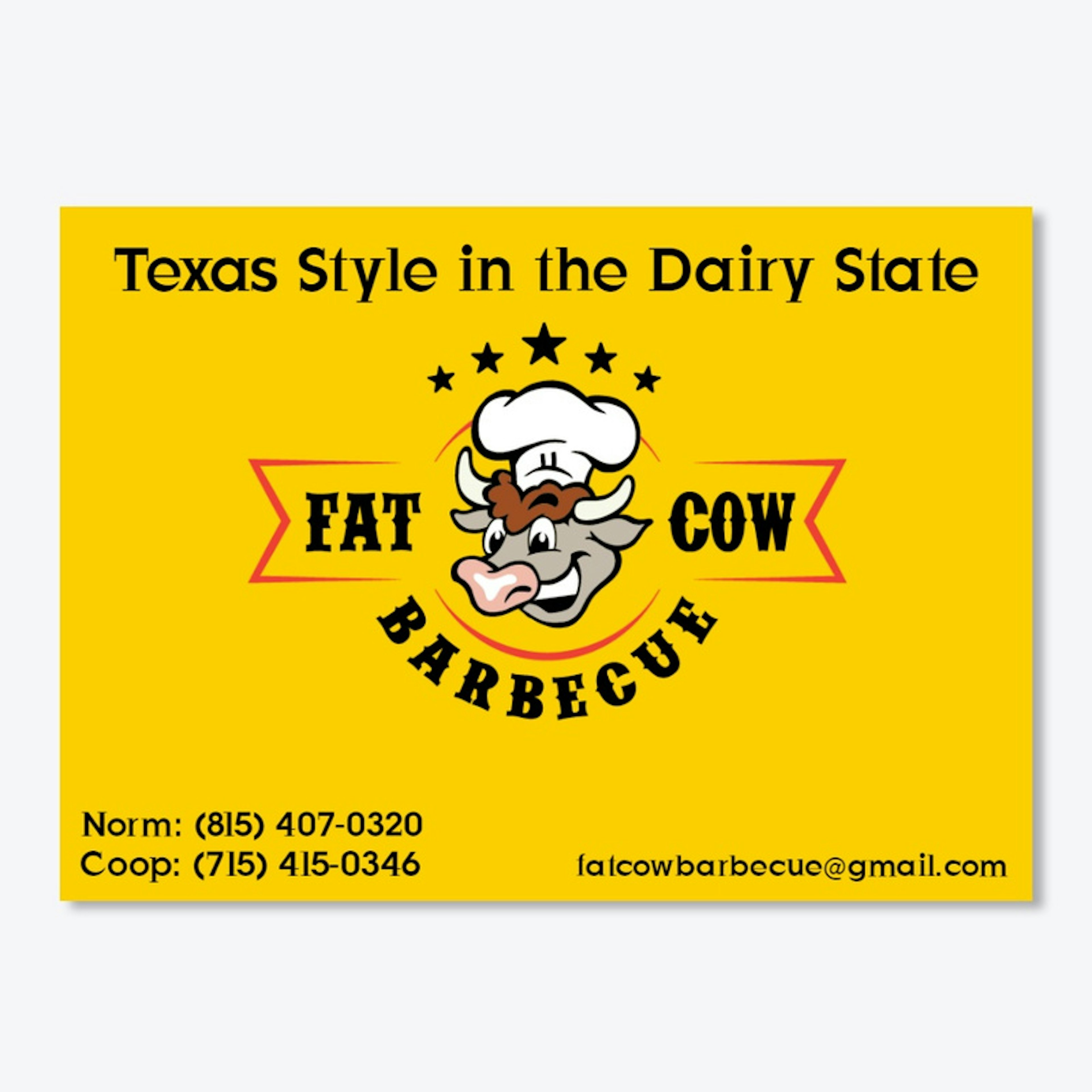 Fat Cow Barbecue Sticker