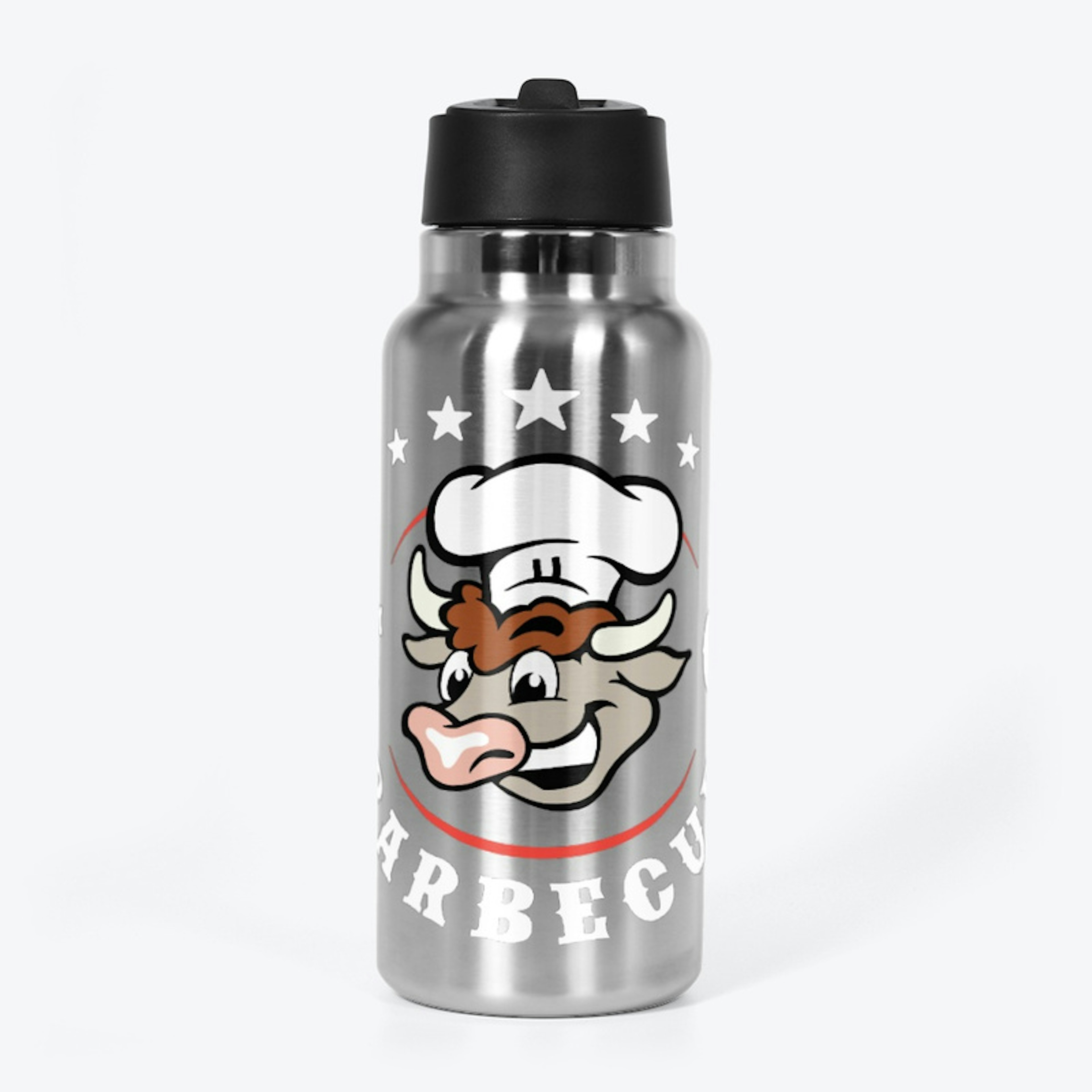 Fat Cow Barbecue 32 oz Stainless Bottle