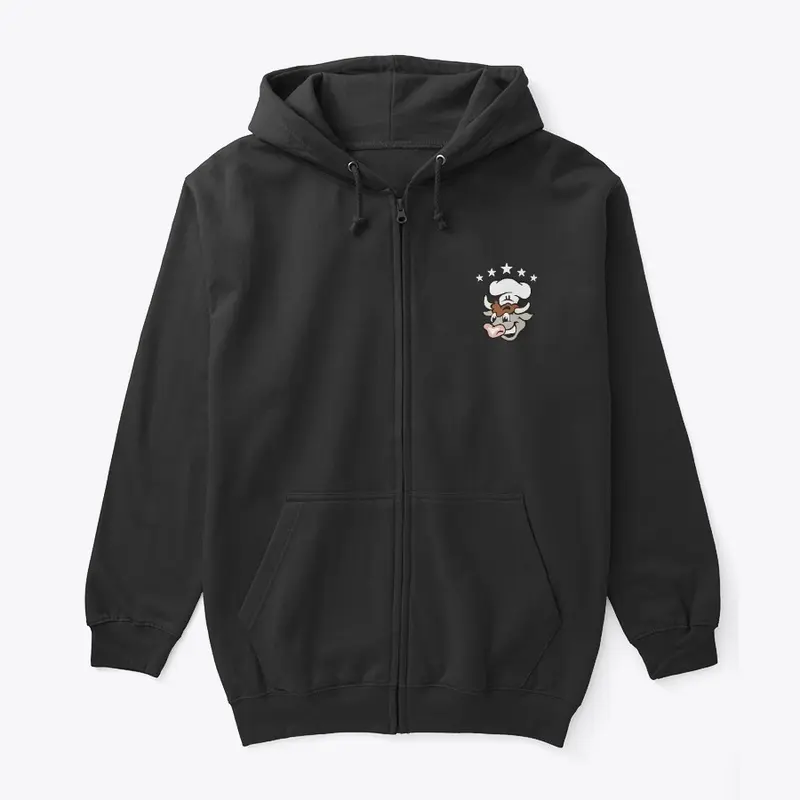 Fat Cow Barbecue Unisex Zip Hoodie