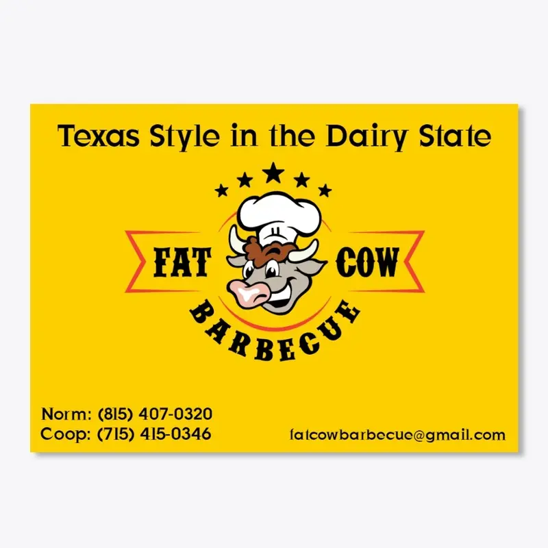 Fat Cow Barbecue Sticker